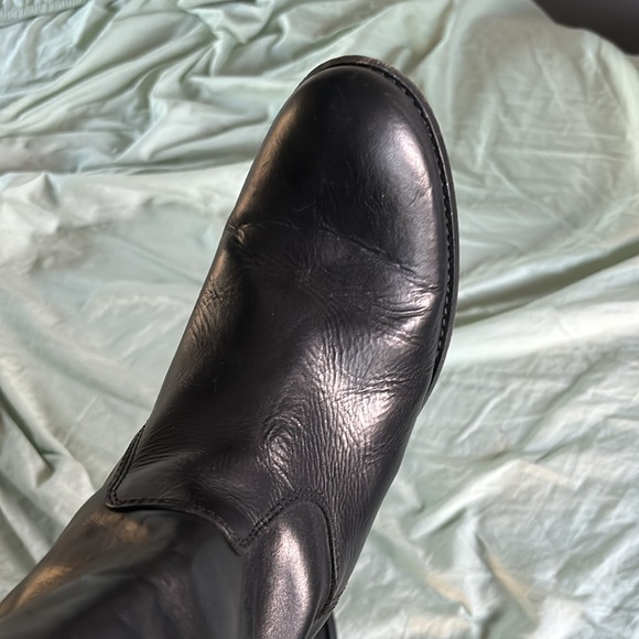 FRYE Melissa Double Sole Button Lug Tall in Black Learning Size 8.5 - Picture 5 of 5